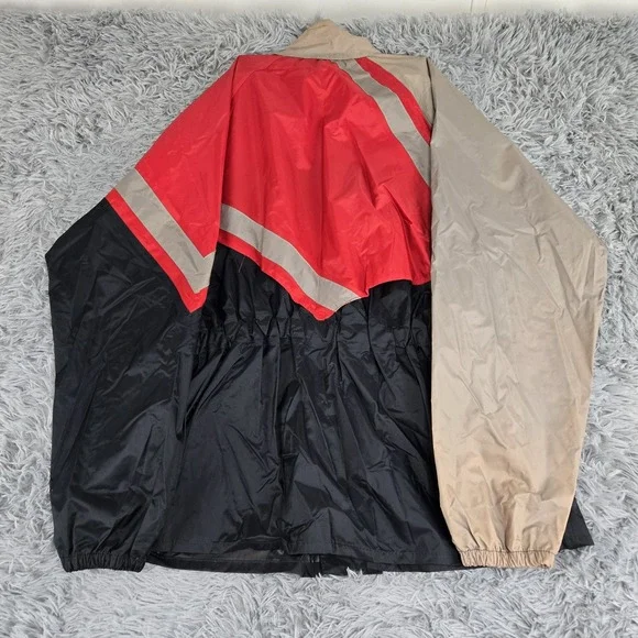 Tour Master Mens XL Red Black Tan PVC Coated Nylon Riding Motorcycle Jacket - Picture 8 of 12